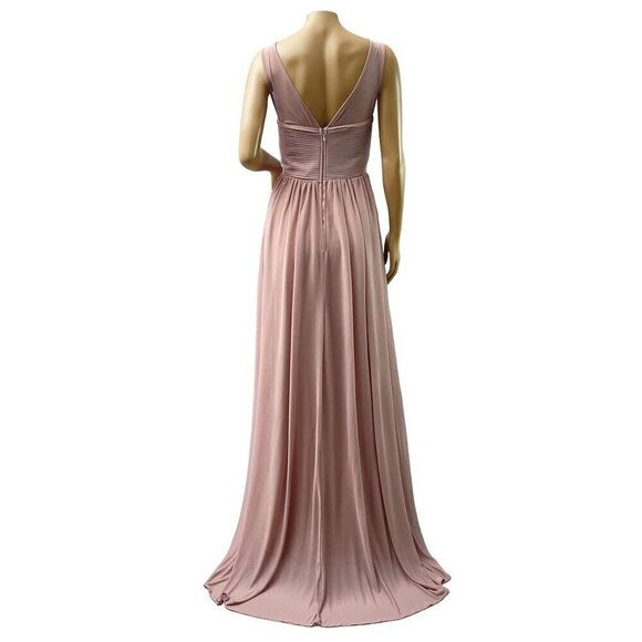 Birdy‎ Grey Ryan Sheer V Back Maxi Formal Bridesmaid Dress Mauve Medium NWT - Picture 5 of 16
